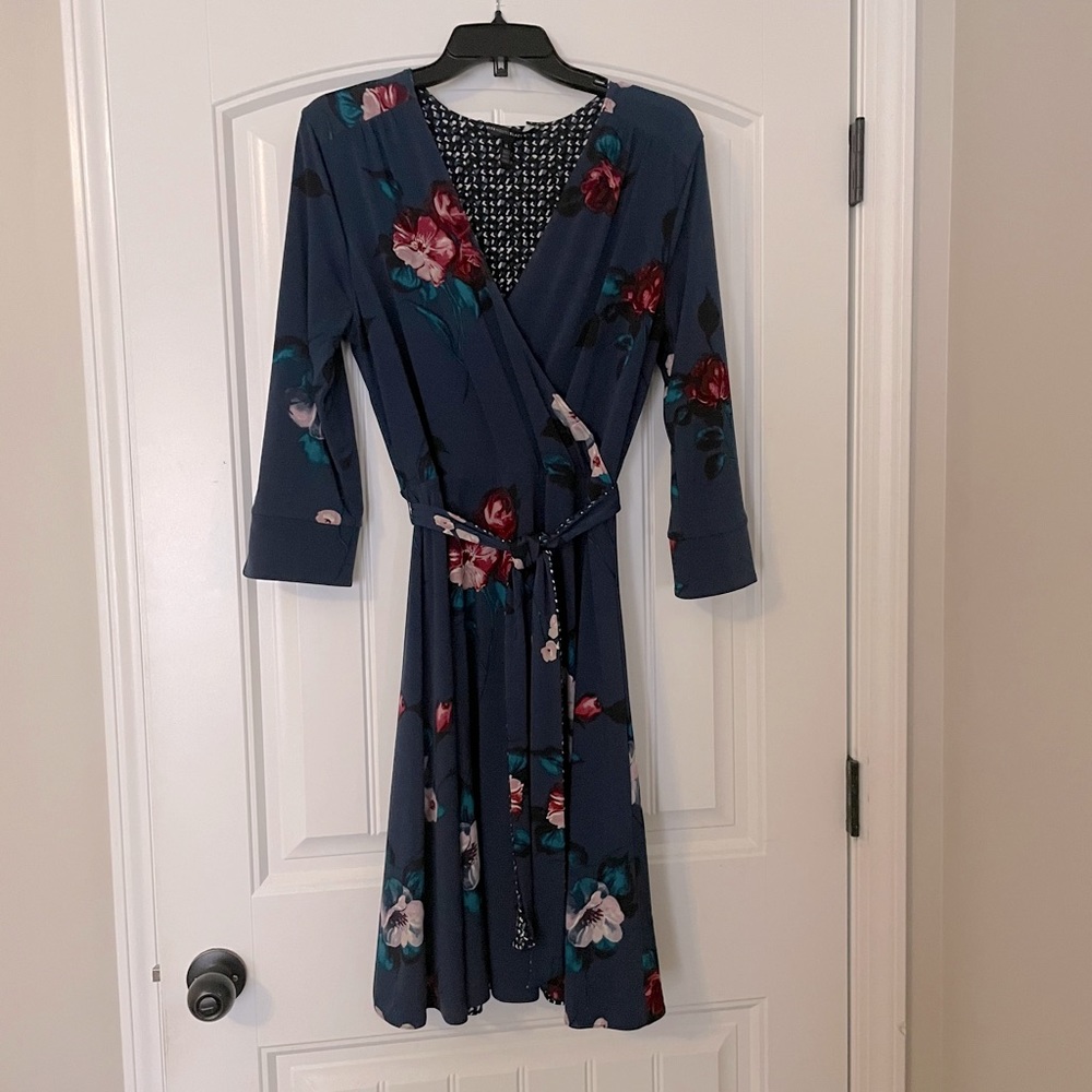 WHBM reversible faux-wrap dress